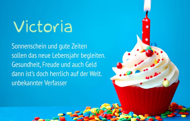 Gratulieren zum geburtstag fr Victoria