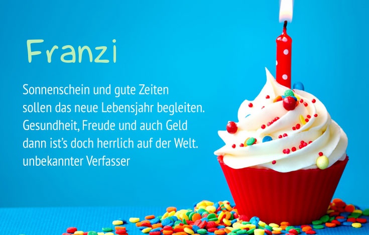 Gratulieren zum geburtstag fr Franzi