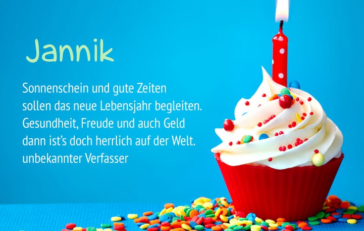 Gratulieren zum geburtstag fr Jannik