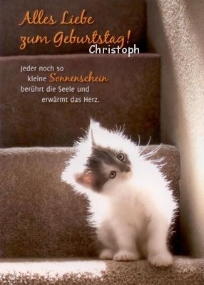 Postkarten zum geburtstag fr Christoph