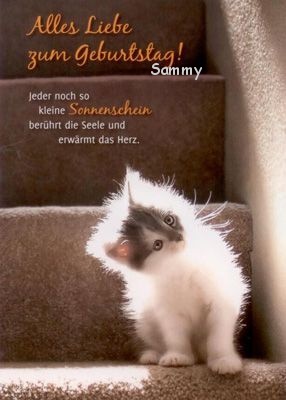 Postkarten zum geburtstag fr Sammy