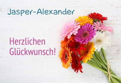 Blumen zum geburtstag fr Jasper-Alexander