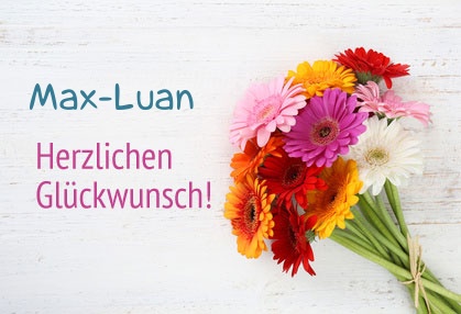 Blumen zum geburtstag fr Max-Luan