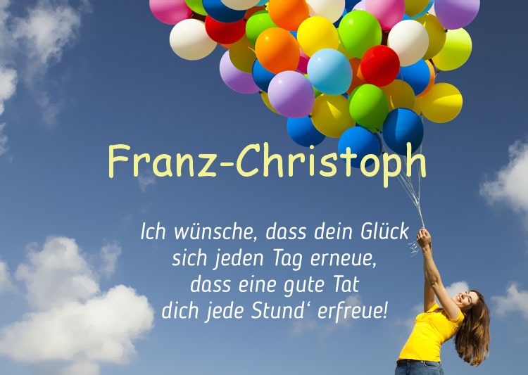 Gedicht zum geburtstag fr Franz-Christoph