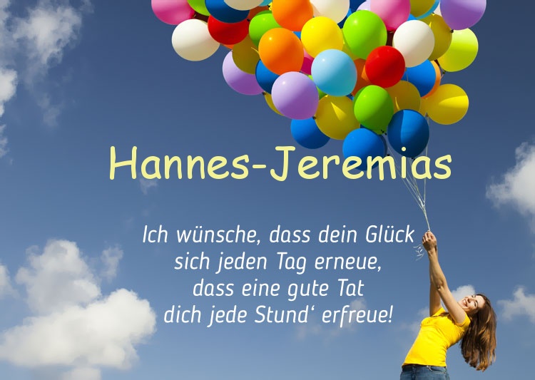 Gedicht zum geburtstag fr Hannes-Jeremias