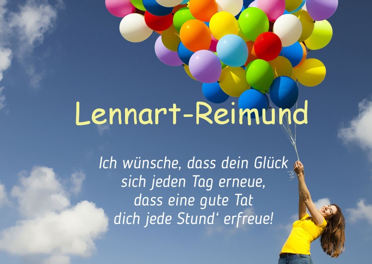 Gedicht zum geburtstag fr Lennart-Reimund