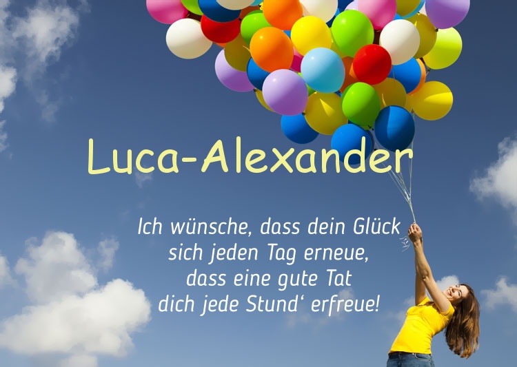 Gedicht zum geburtstag fr Luca-Alexander