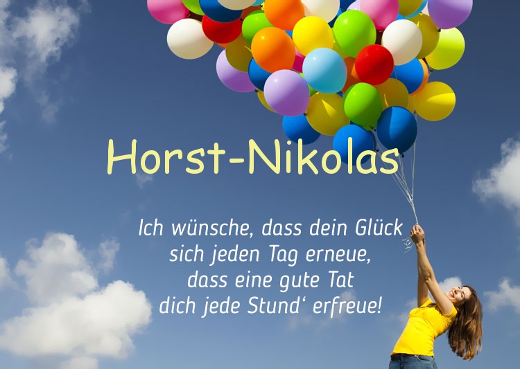 Gedicht zum geburtstag fr Horst-Nikolas