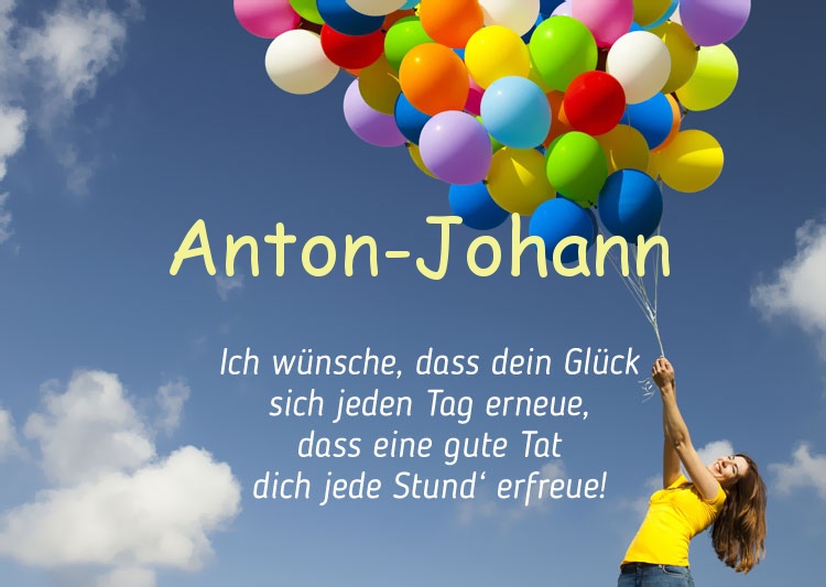 Gedicht zum geburtstag fr Anton-Johann