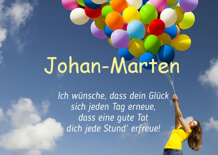 Gedicht zum geburtstag fr Johan-Marten