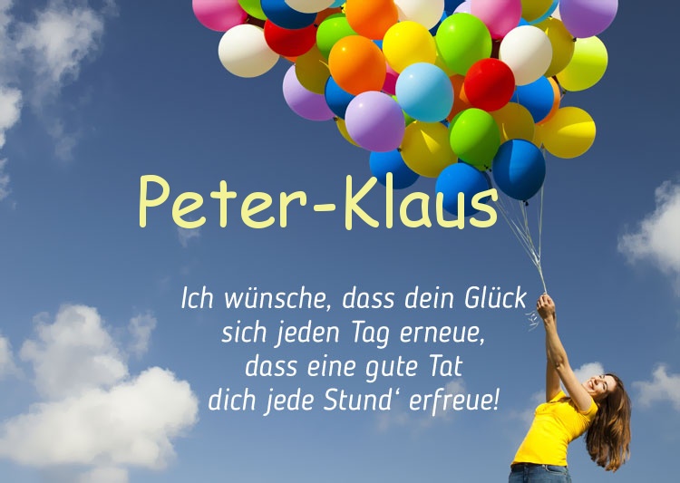 Gedicht zum geburtstag fr Peter-Klaus