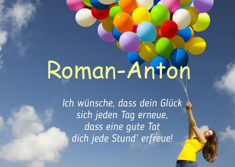 Gedicht zum geburtstag fr Roman-Anton