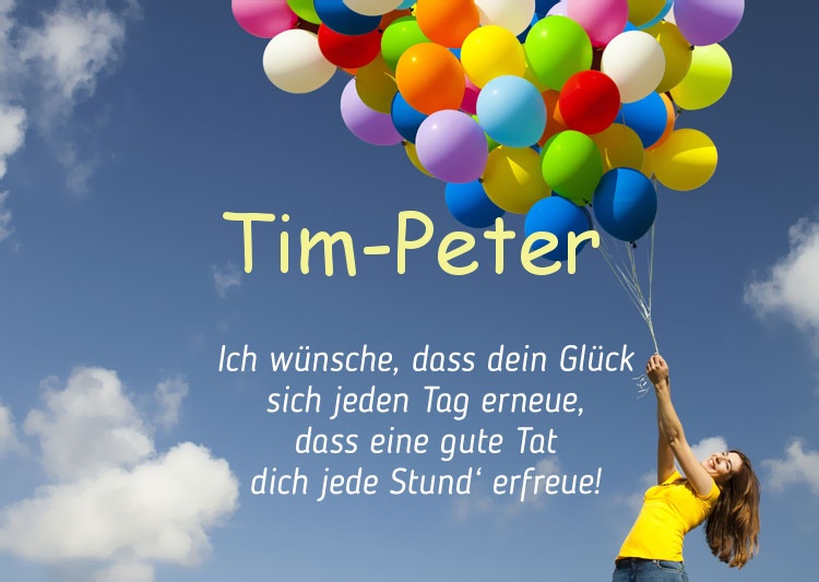 Gedicht zum geburtstag fr Tim-Peter