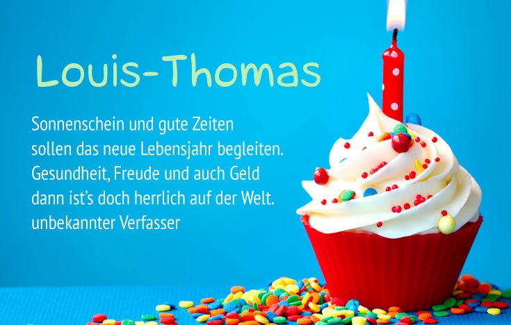 Gratulieren zum geburtstag fr Louis-Thomas