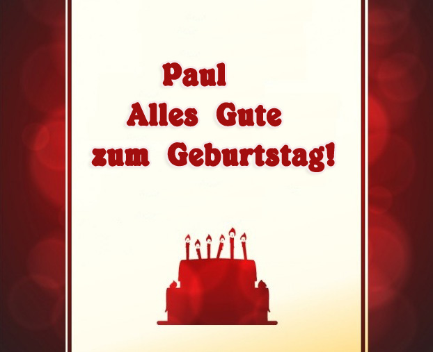 Alles Gute zum Geburtstag, Paul!