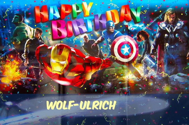 Geburtstagsgre fr Wolf-Ulrich von den Marvel-Helden