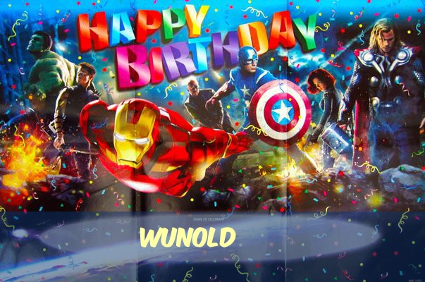 Geburtstagsgre fr Wunold von den Marvel-Helden