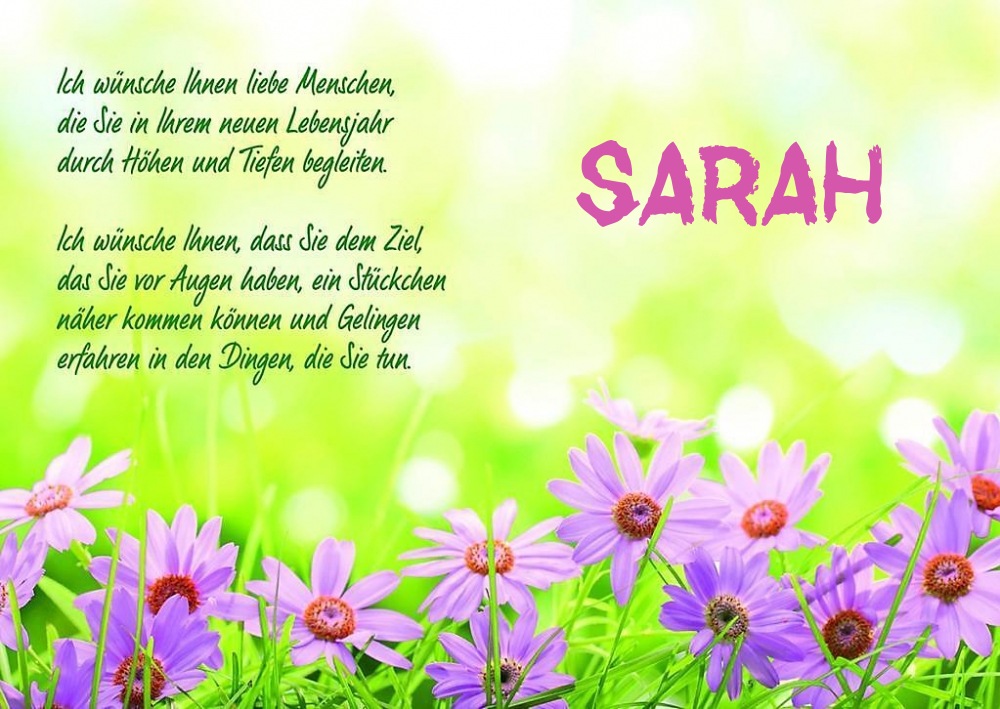Alles Gute zum Geburtstag, Sarah! Bilder Glückwünsche. (33 Stk.)