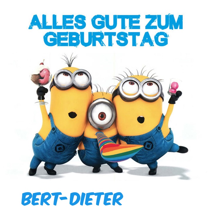 Alles Gute zum Geburtstag von Minions fr Bert-Dieter