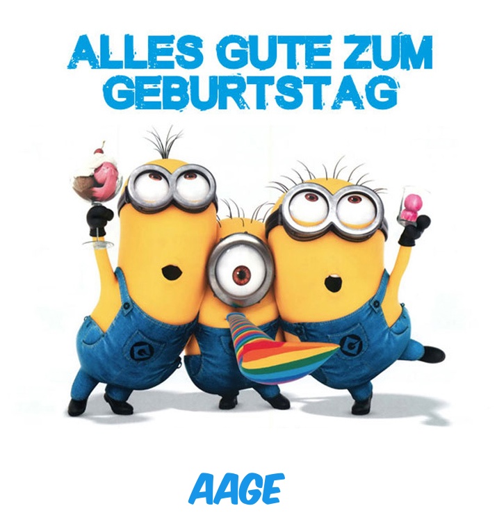 Alles Gute zum Geburtstag von Minions fr Aage