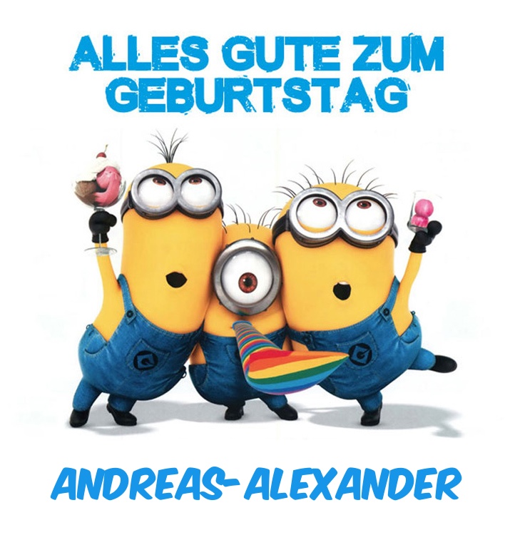 Alles Gute zum Geburtstag von Minions fr Andreas-Alexander