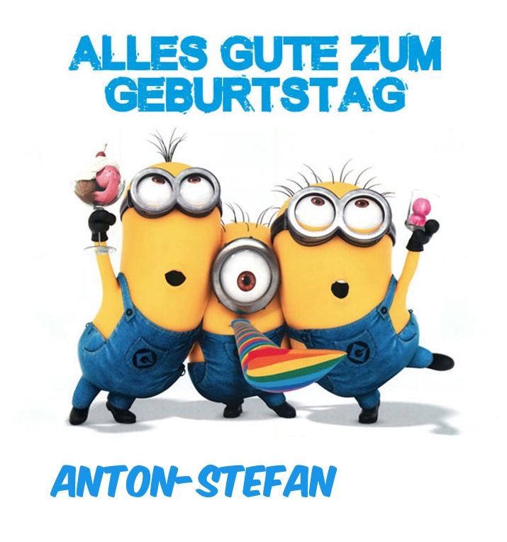 Alles Gute zum Geburtstag von Minions fr Anton-Stefan