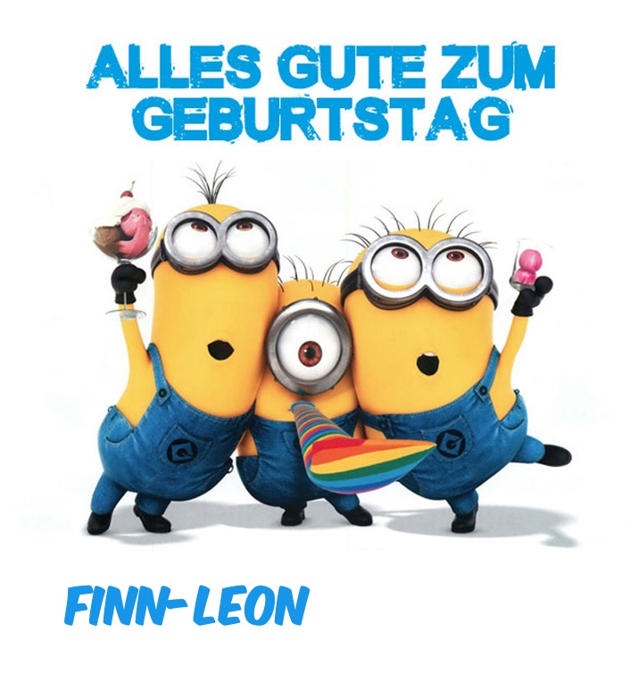 Alles Gute zum Geburtstag von Minions fr Finn-Leon