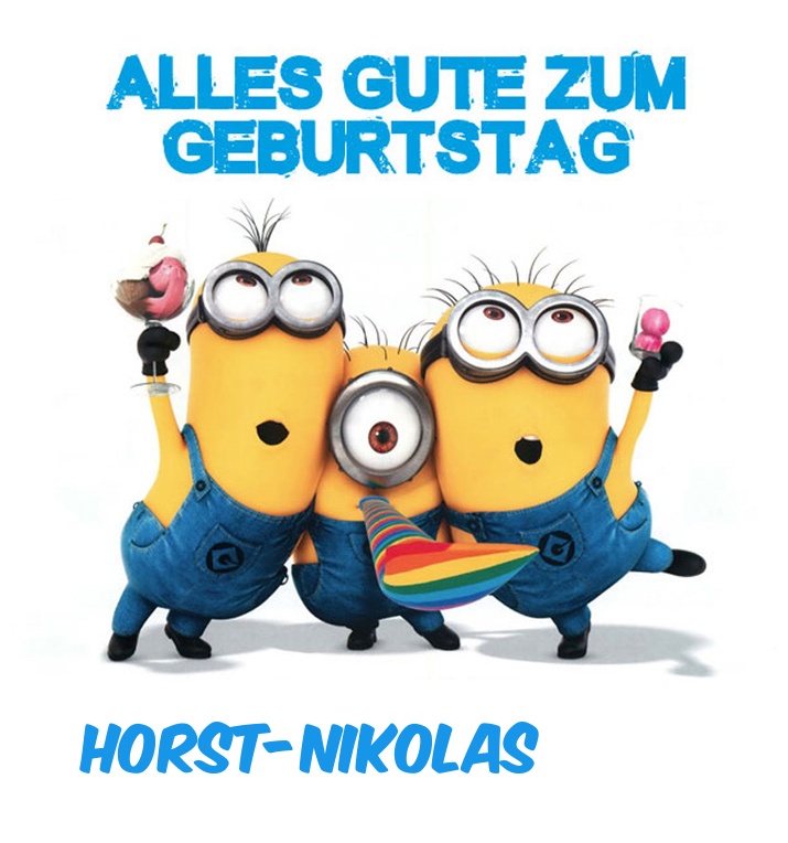 Alles Gute zum Geburtstag von Minions fr Horst-Nikolas