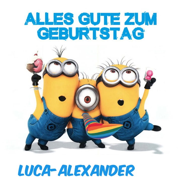 Alles Gute zum Geburtstag von Minions fr Luca-Alexander