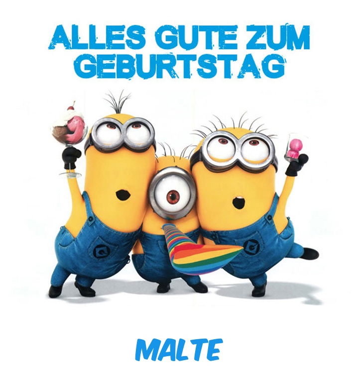 Alles Gute zum Geburtstag von Minions fr Malte