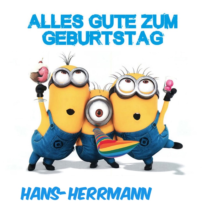 Alles Gute zum Geburtstag von Minions fr Hans-Herrmann