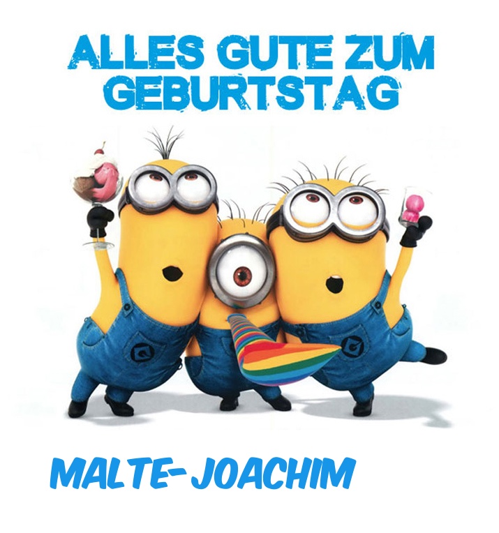 Alles Gute zum Geburtstag von Minions fr Malte-Joachim