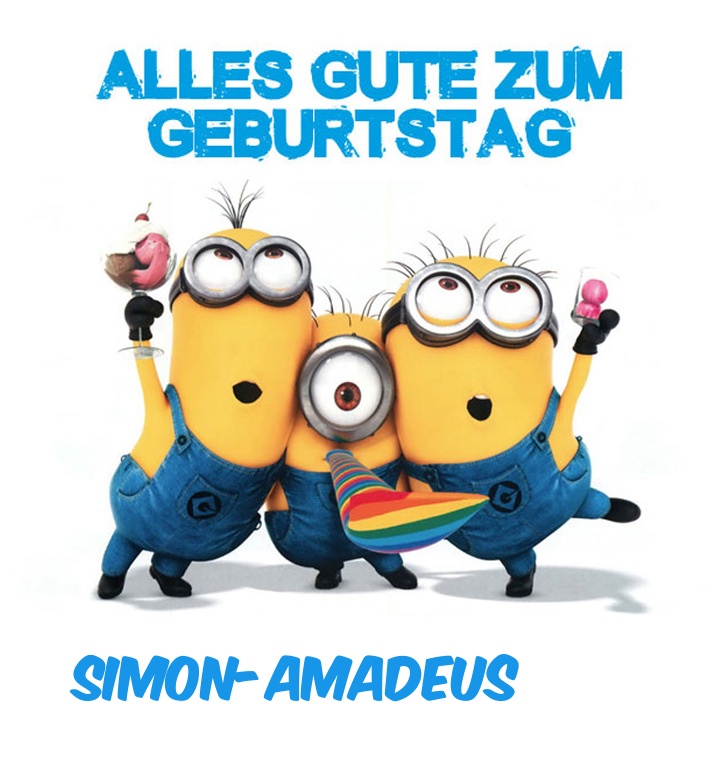 Alles Gute zum Geburtstag von Minions fr Simon-Amadeus