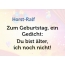 Zum Geburtstag ein Gedicht fr Horst-Ralf