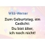 Zum Geburtstag ein Gedicht fr Willi-Werner