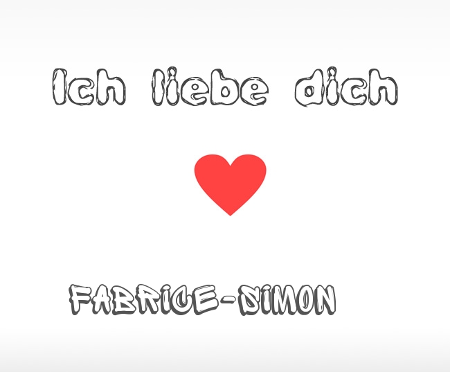 Ich liebe dich Fabrice-Simon