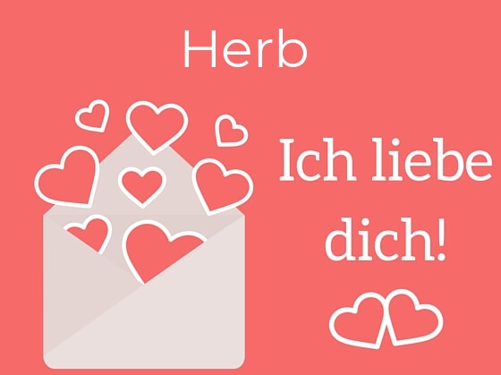Herb, Ich liebe Dich : Bilder mit herzen