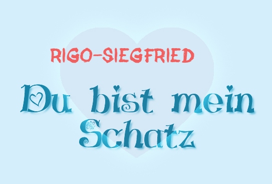 Rigo-Siegfried - Du bist mein Schatz!