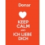 Donar - keep calm and Ich liebe Dich!