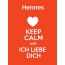 Hennes - keep calm and Ich liebe Dich!