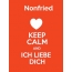 Nonfried - keep calm and Ich liebe Dich!
