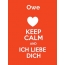 Owe - keep calm and Ich liebe Dich!