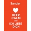 Sander - keep calm and Ich liebe Dich!