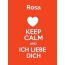 Rosa - keep calm and Ich liebe Dich!