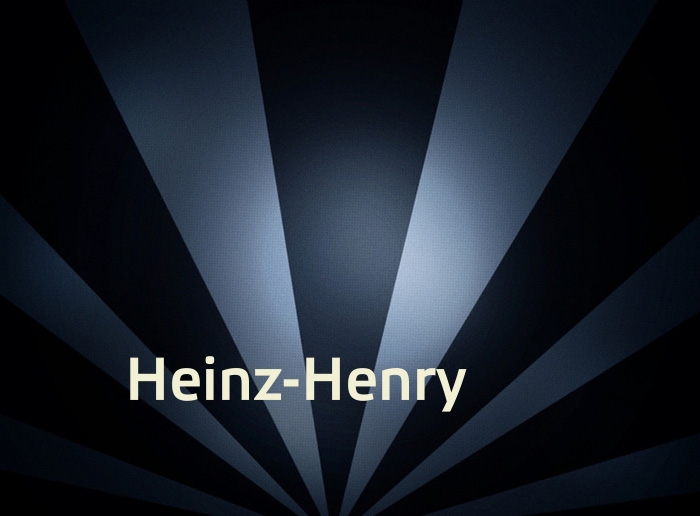 Bilder mit Namen Heinz-Henry