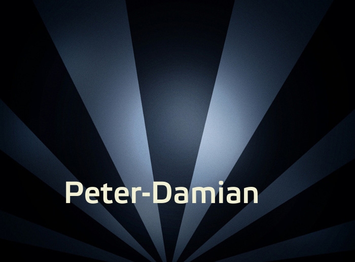 Bilder mit Namen Peter-Damian