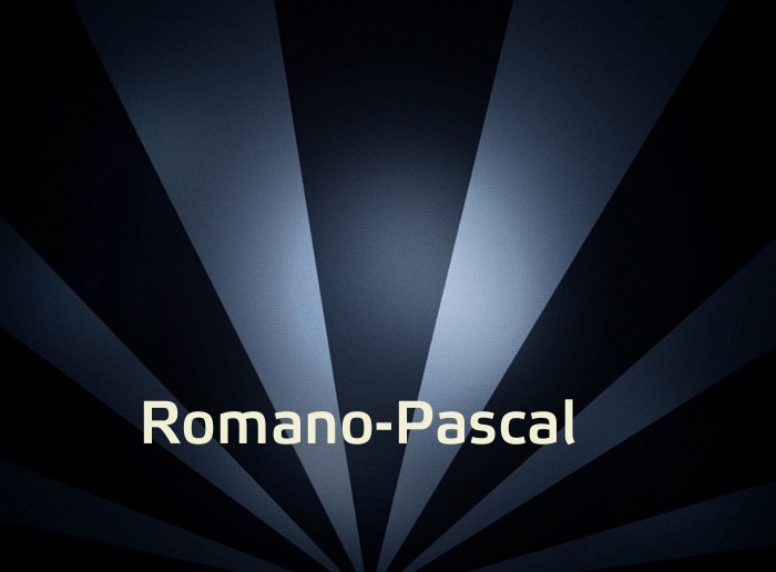 Bilder mit Namen Romano-Pascal