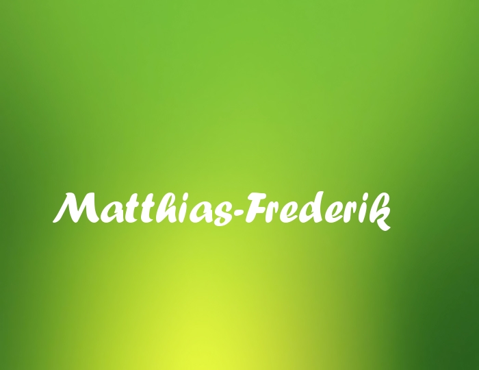 Bildern mit Namen Matthias-Frederik