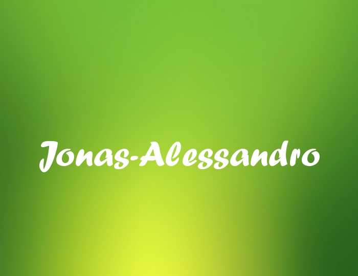 Bildern mit Namen Jonas-Alessandro