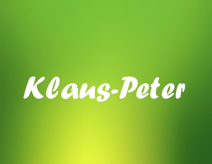 Bildern mit Namen Klaus-Peter